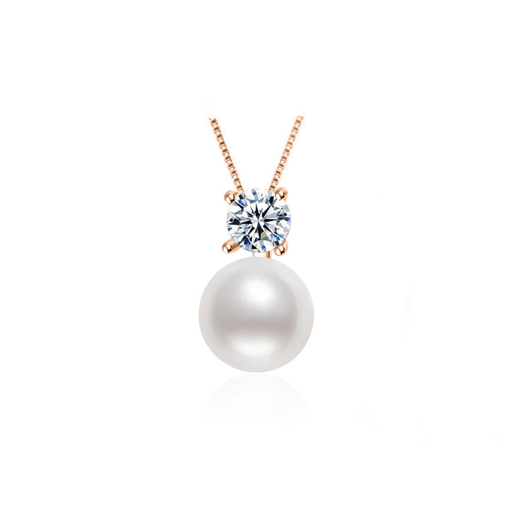 Elegante collana di perle rotonde d'acqua dolce WN00510