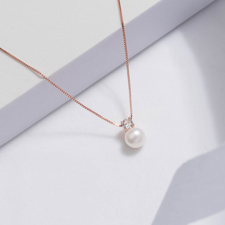 Elegant Freshwater Round Pearl Necklace WN00510 - PEARLY LUSTRE