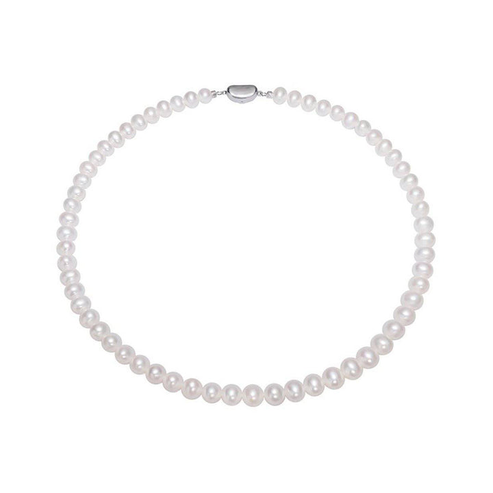 Top Lustre 8-9MM White Freshwater Pearl Necklace WN00486 - PEARLY LUSTRE