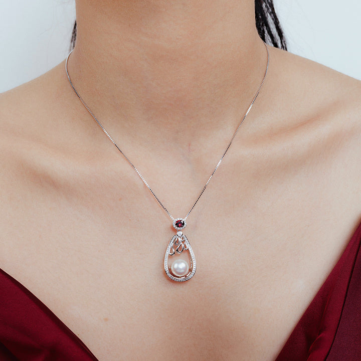 Elegante collana di perle d'acqua dolce WN00487