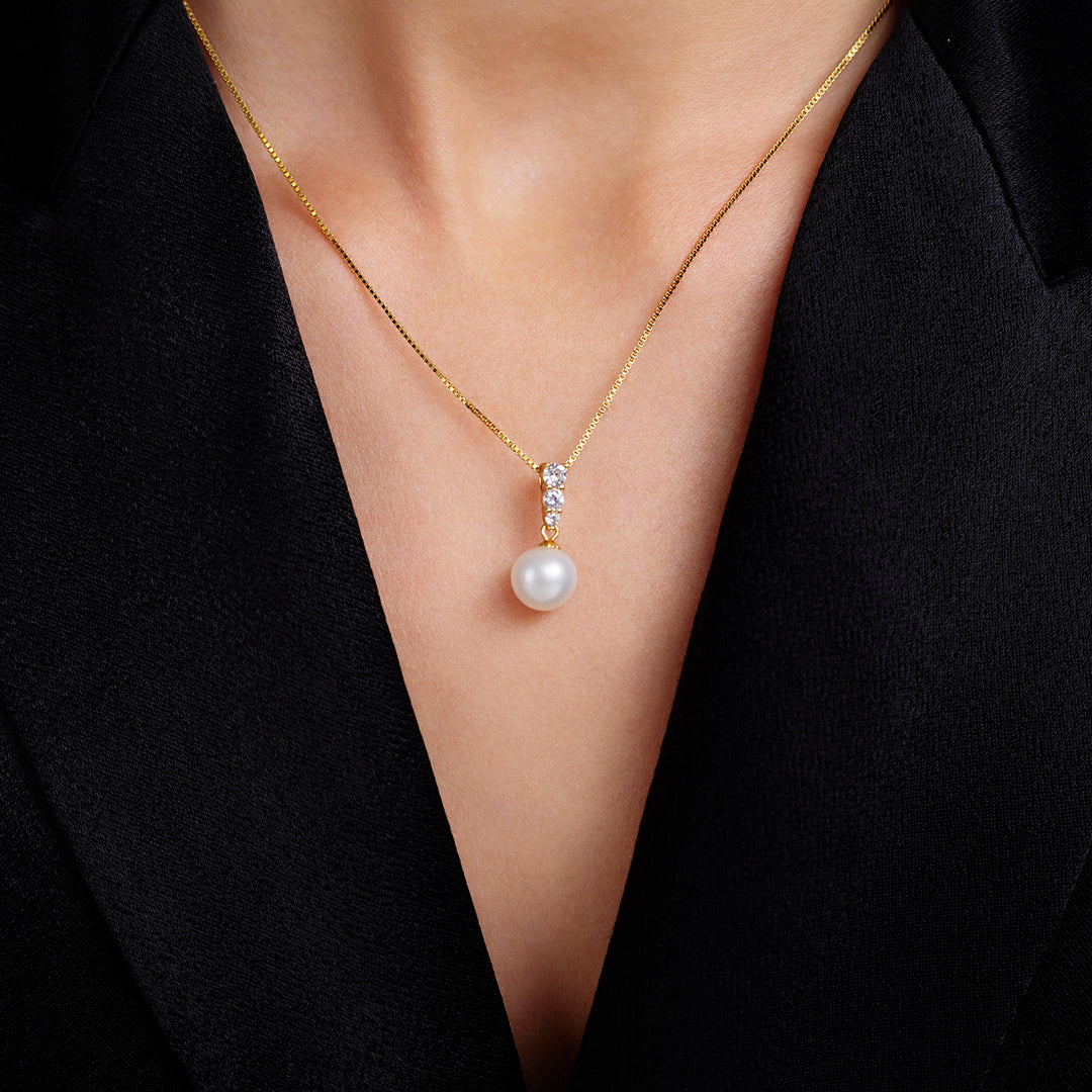 Elegante collana di perle d'acqua dolce WN00488