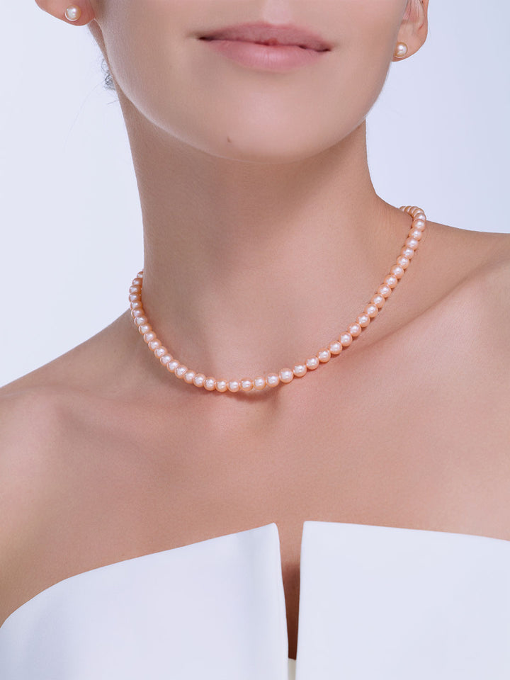 Top Lustre Pink Freshwater Pearl Necklace WN00496