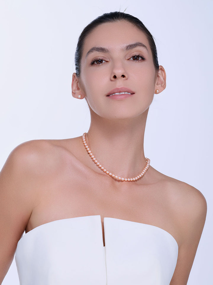 Top Lustre Pink Freshwater Pearl Necklace WN00496