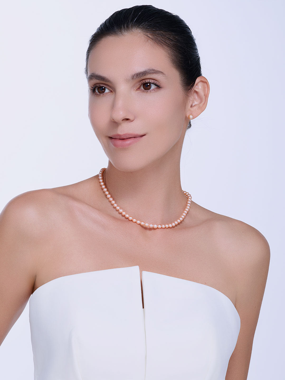 Top Lustre Pink Freshwater Pearl Necklace WN00496