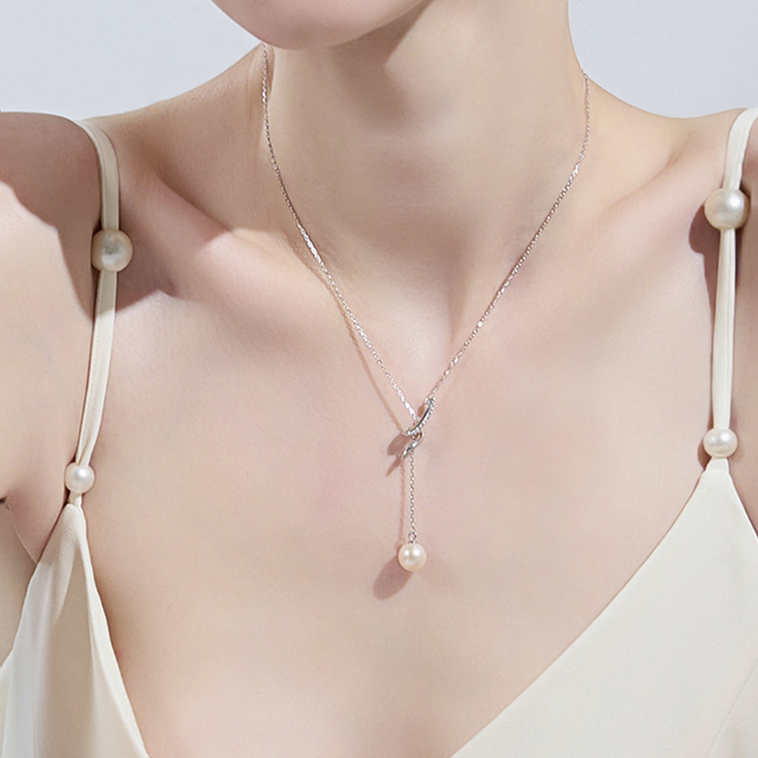 Elegant Freshwater Pearl Necklace WN00502 | S Collection - PEARLY LUSTRE