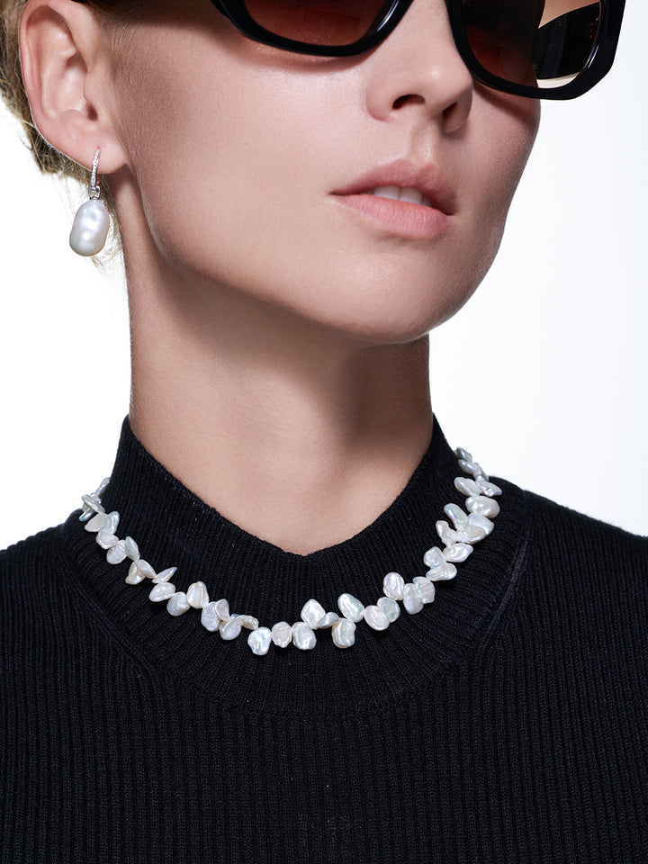 优雅白色Keshi珍珠项链 WN00506