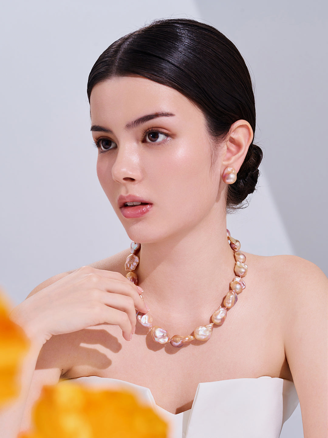 Baroque Pearl Necklace WN00507 | New Yorker