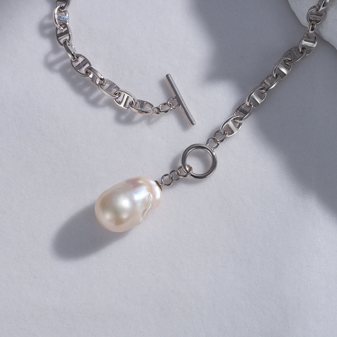 New Yorker Freshwater Pearl Necklace WN00520 - PEARLY LUSTRE