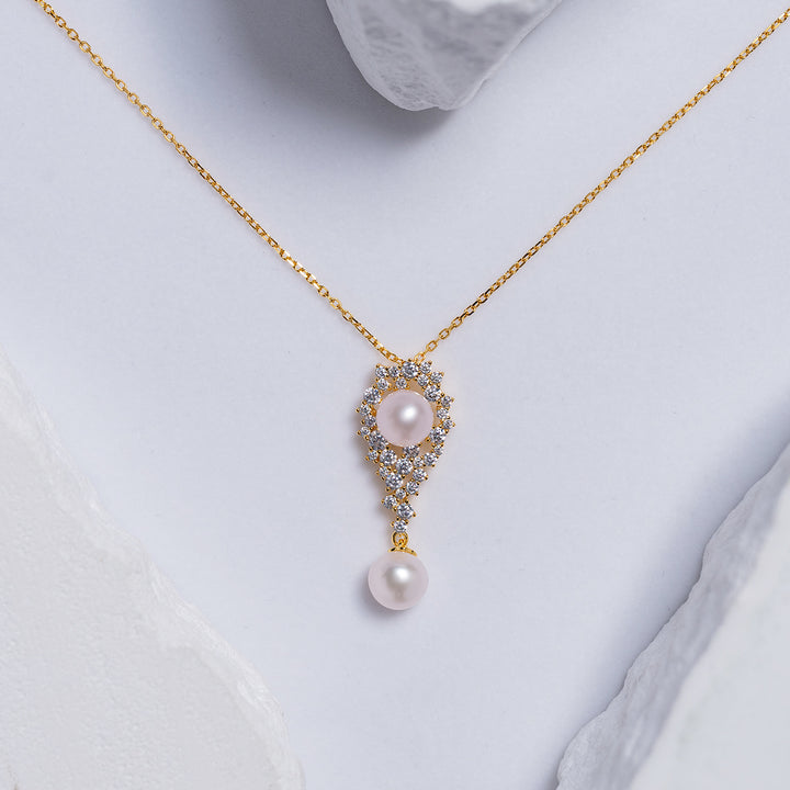 Elegant Pearl Necklace WN00528 | Wedding - PEARLY LUSTRE