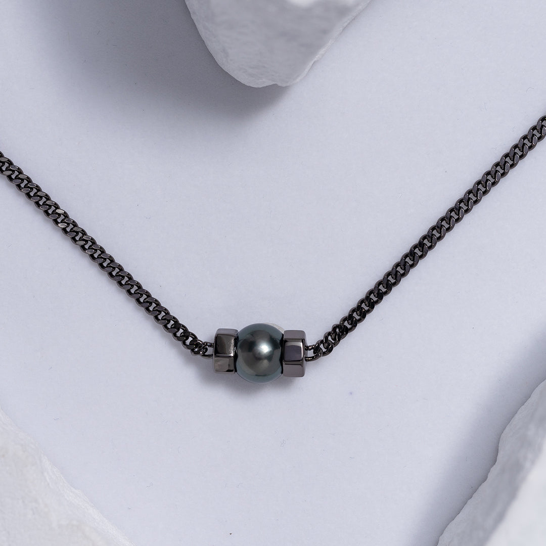 Tahitian Pearl Necklace WN00529 | HEXAGON - PEARLY LUSTRE