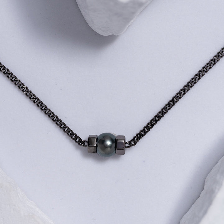 Tahitian Pearl Necklace Set WS00094 | HEXAGON - PEARLY LUSTRE