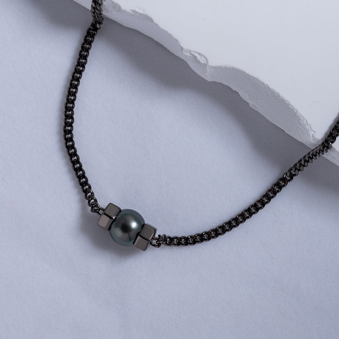 Tahitian Pearl Necklace WN00529 | HEXAGON - PEARLY LUSTRE