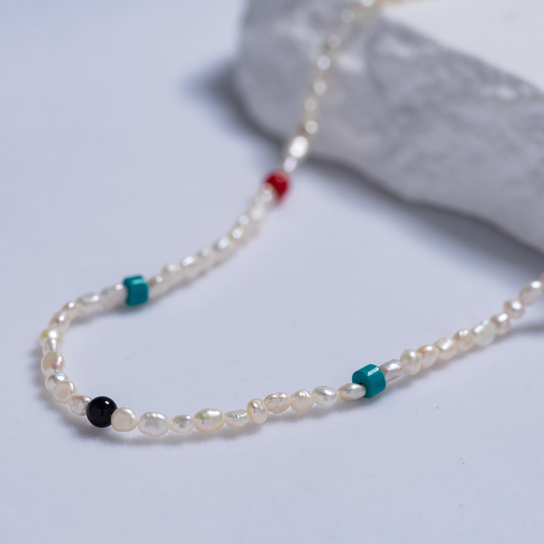 Keshi Freshwater Pearl Necklace WN00535 | Happy Summer - PEARLY LUSTRE
