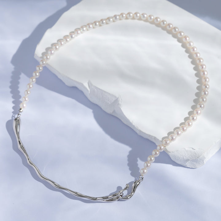 Freshwater Pearl Necklace WN00537 | FLUID - PEARLY LUSTRE