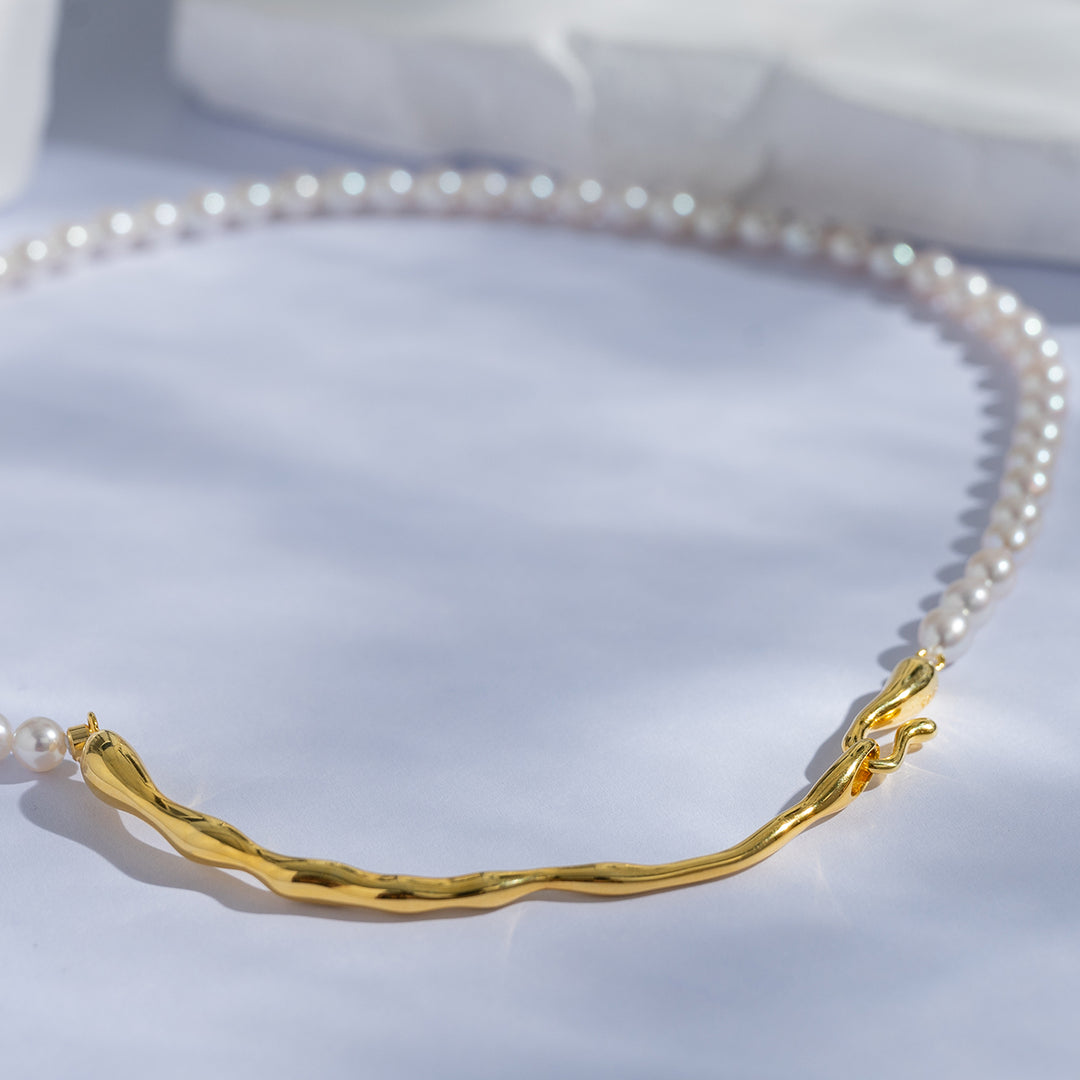 Freshwater Pearl Necklace WN00538 | FLUID - PEARLY LUSTRE