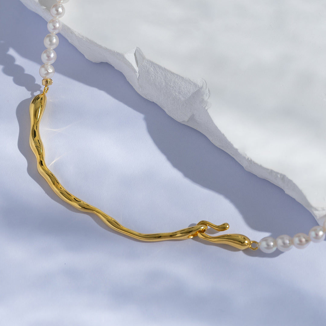 Freshwater Pearl Necklace WN00538 | FLUID - PEARLY LUSTRE