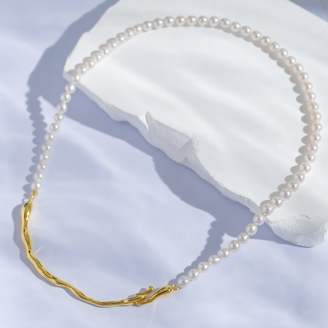 Freshwater Pearl Necklace WN00538 | FLUID - PEARLY LUSTRE