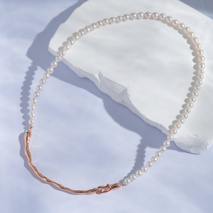 Freshwater Pearl Necklace WN00539 | FLUID - PEARLY LUSTRE