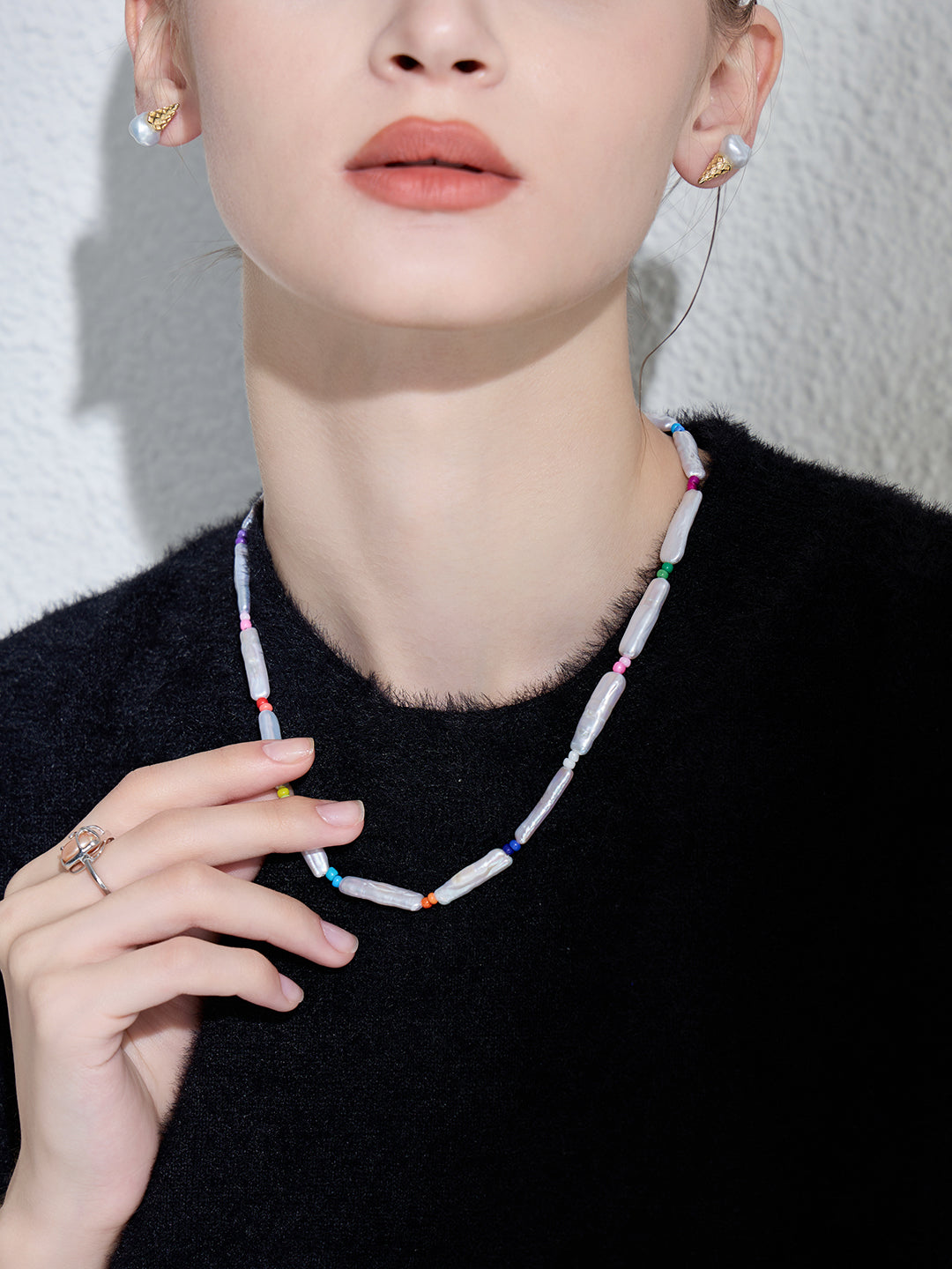 Kalung Mutiara Air Tawar Baroque WN00544 | Selamat Musim Panas