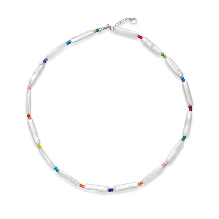 Keshi Freshwater Pearl Necklace WN00544 | Happy Summer - PEARLY LUSTRE