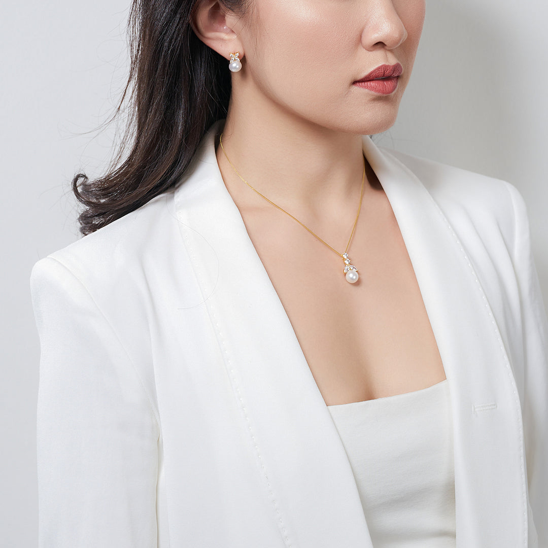 Elegant Freshwater Pearl Necklace WN00548 - PEARLY LUSTRE