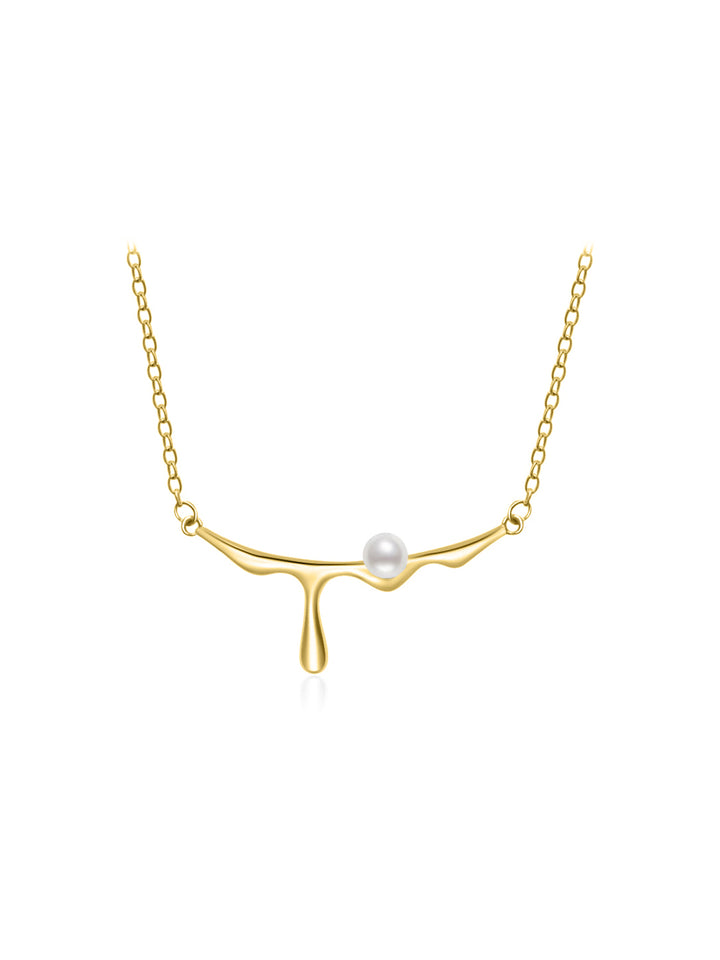 Collar de perlas de agua dulce de primera calidad WN00555 | LÍQUIDO