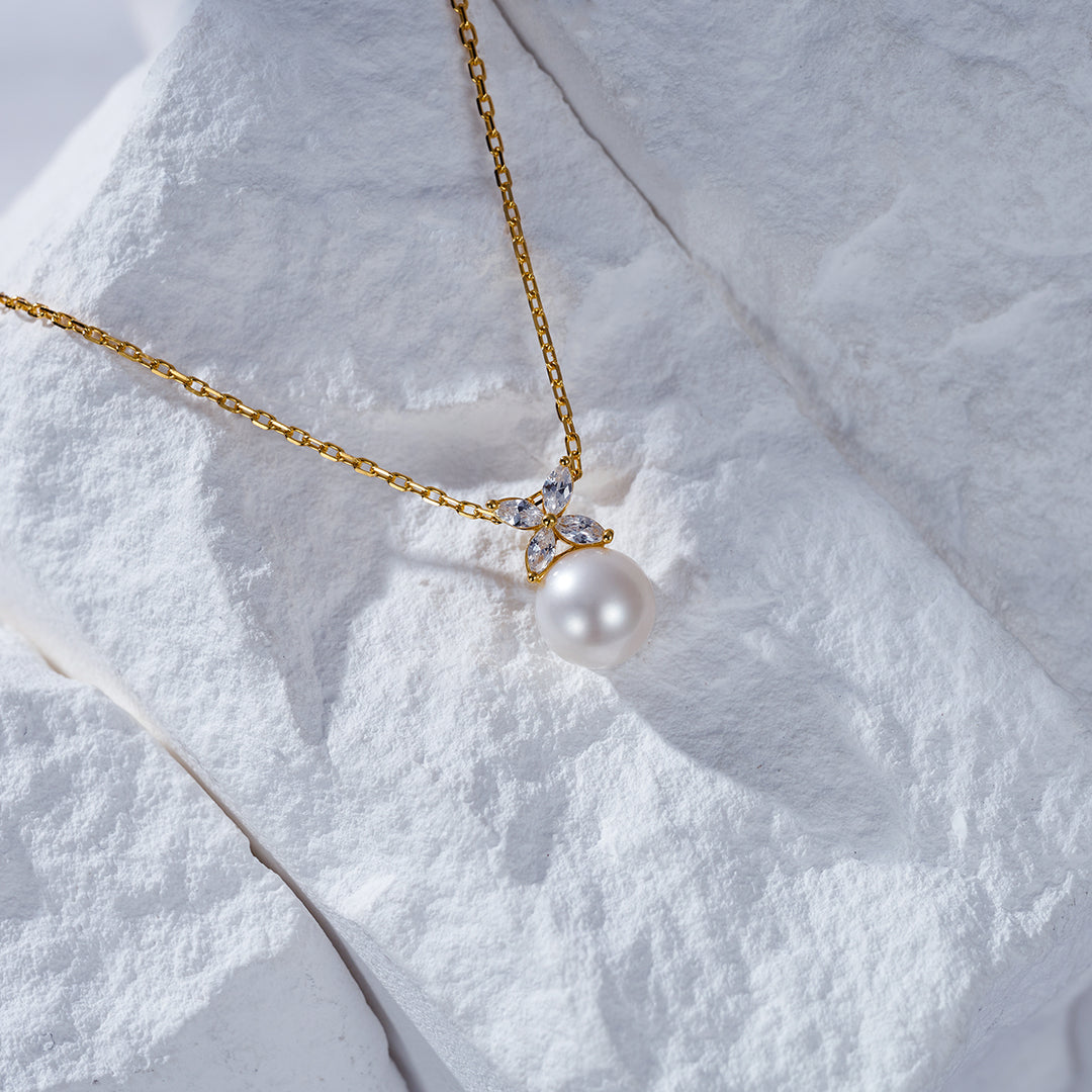 Top Grade Freshwater Pearl Necklace & Earrings Set WS00115 | EVERLEAF - PEARLY LUSTRE