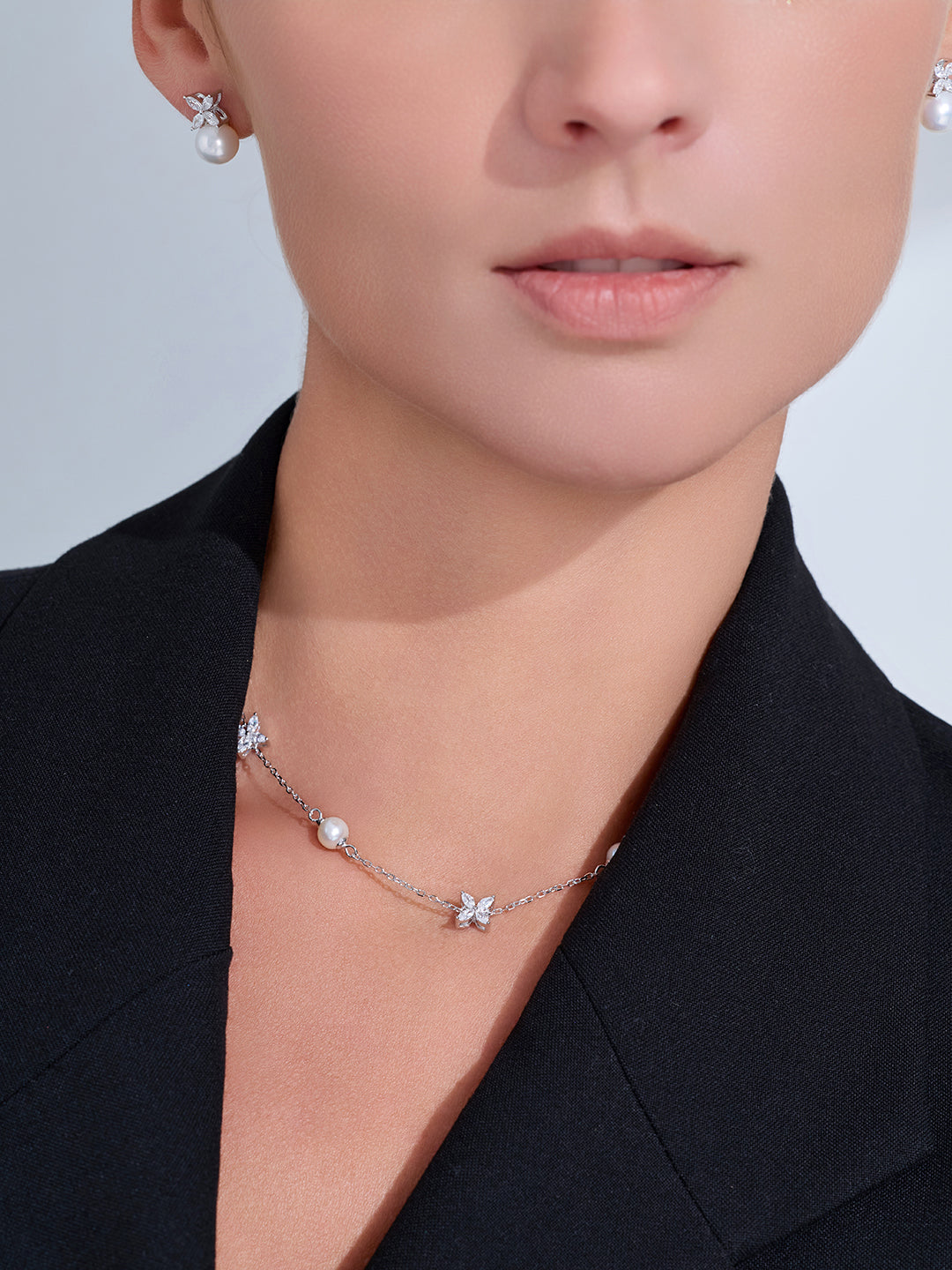 Collar de perlas de agua dulce de primera calidad WN00563 | HOJA ETERNA