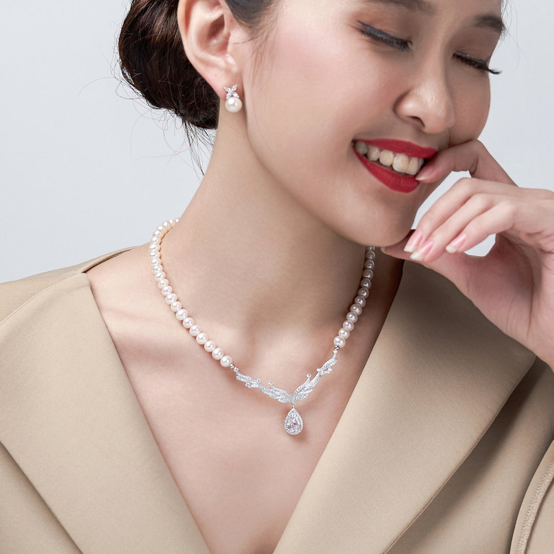 Freshwater Pearl Necklace WN00570 | CELESTE - PEARLY LUSTRE