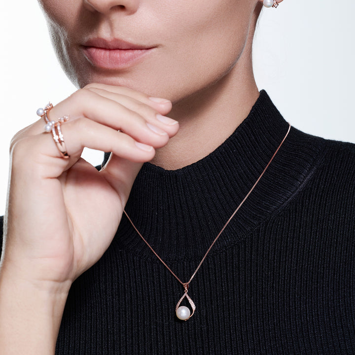 Elegante Süßwasserperlenkette WN00572