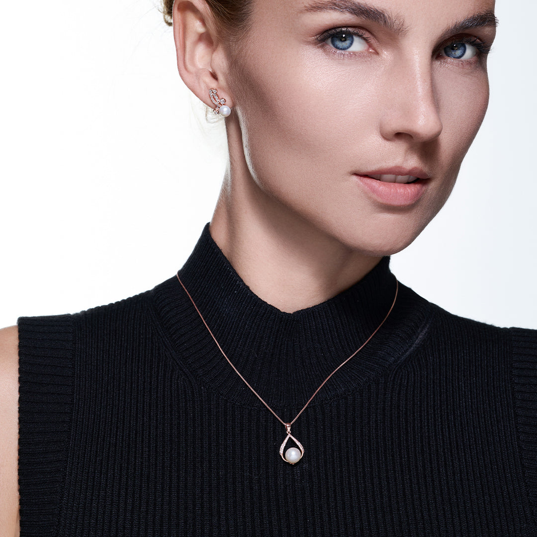 Elegante Süßwasserperlenkette WN00572