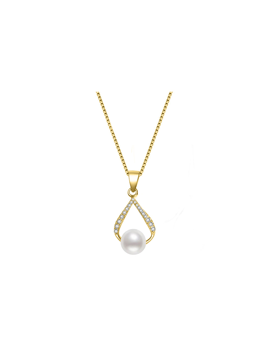 Elegante Collar de Perlas de Agua Dulce WN00573