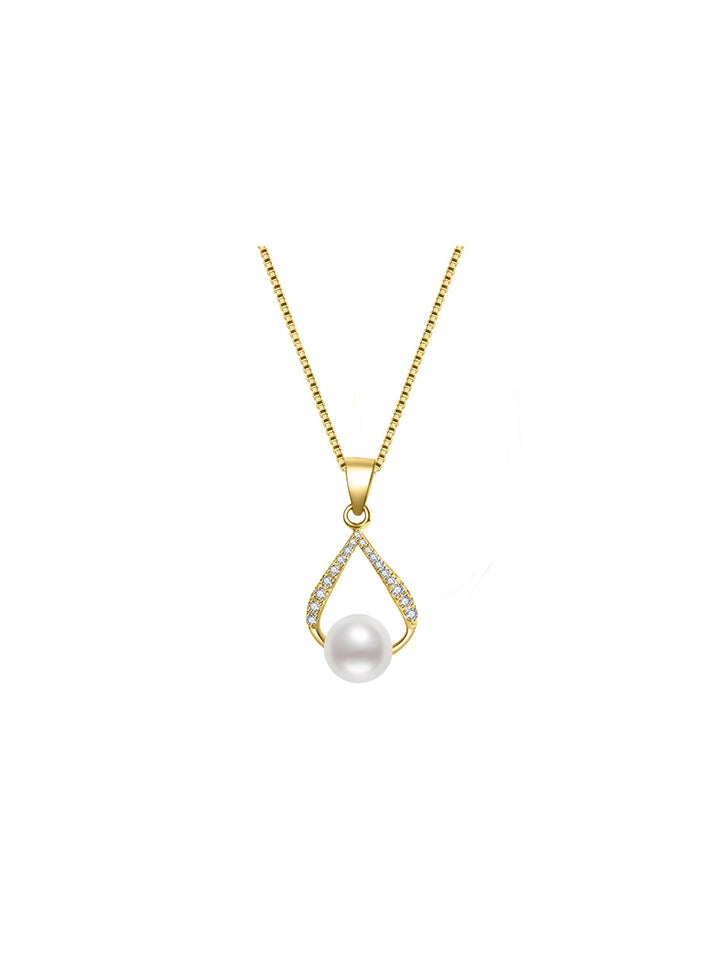 Elegante Collar de Perlas de Agua Dulce WN00573