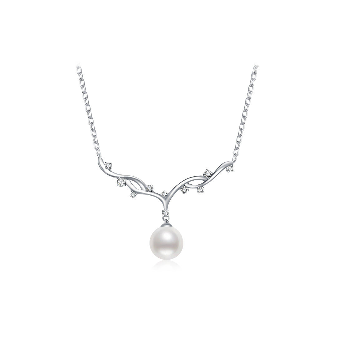 New Yorker Pearl Necklace WN00577 | STARRY - PEARLY LUSTRE