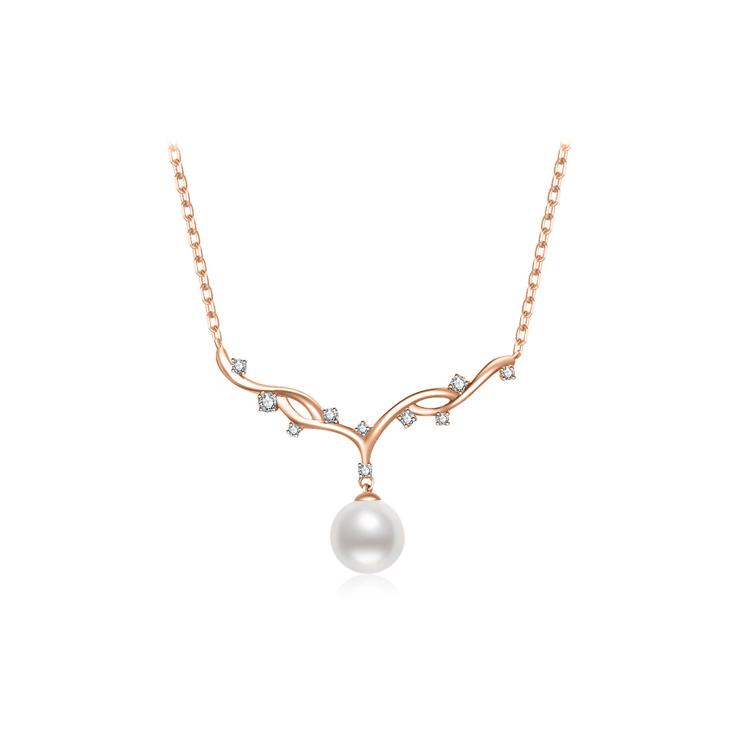 New Yorker Pearl Necklace WN00579 | STARRY - PEARLY LUSTRE