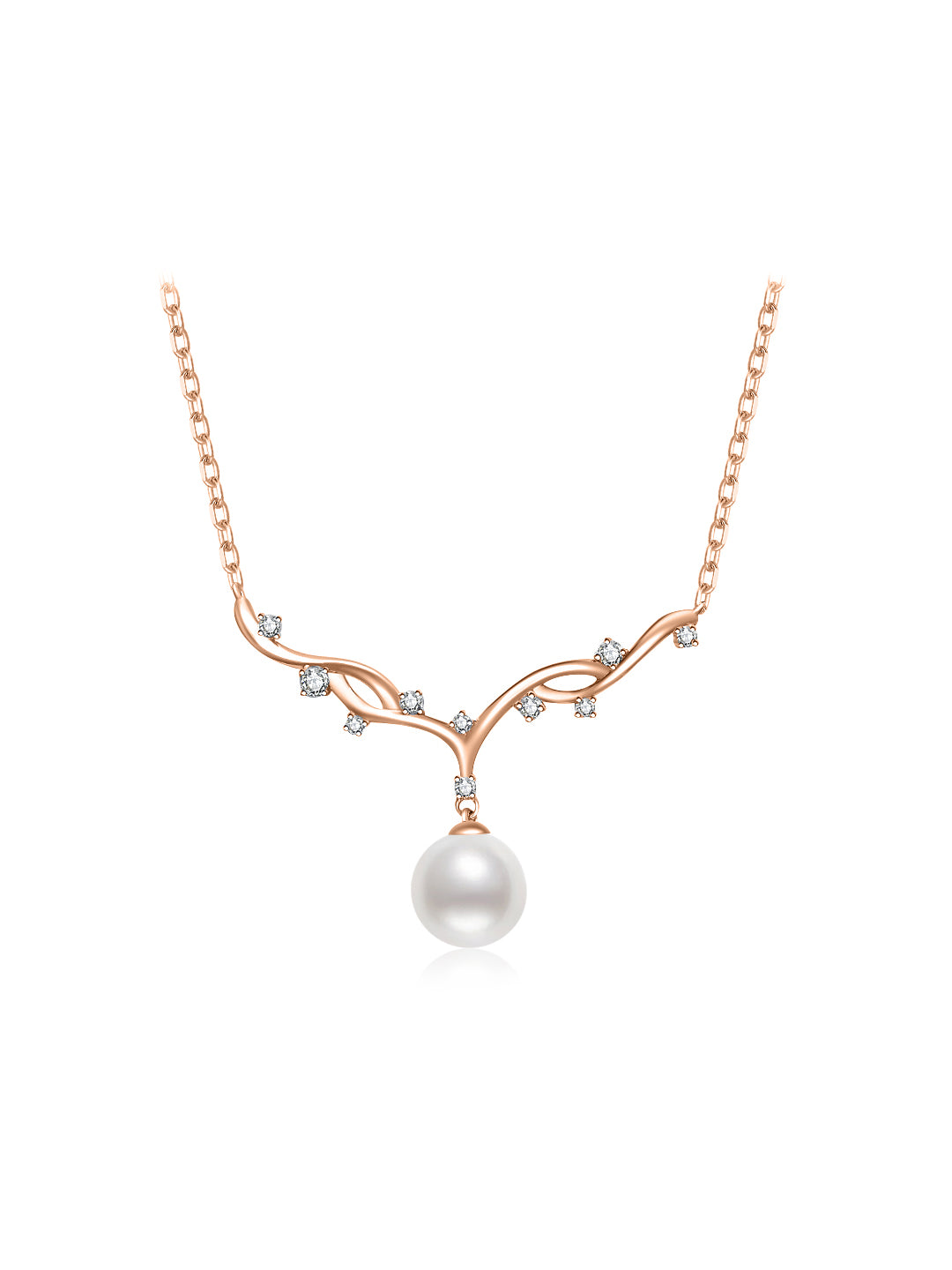 Collar de perlas de agua dulce de primera calidad WN00579 | ESTRELLADO