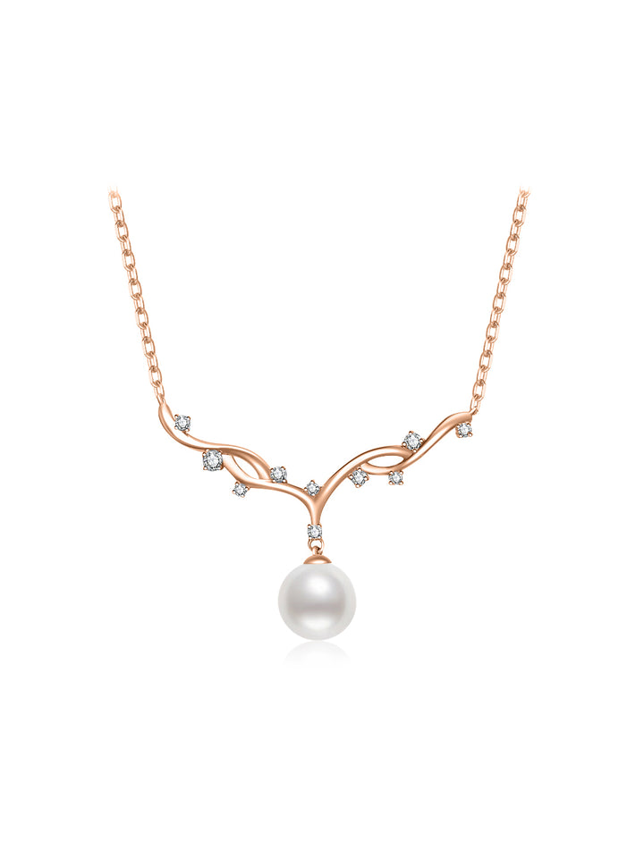 Collar de perlas de agua dulce de primera calidad WN00579 | ESTRELLADO
