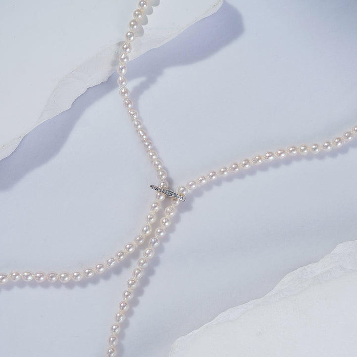 Elegant Freshwater Pearl Necklace WN00580 - PEARLY LUSTRE