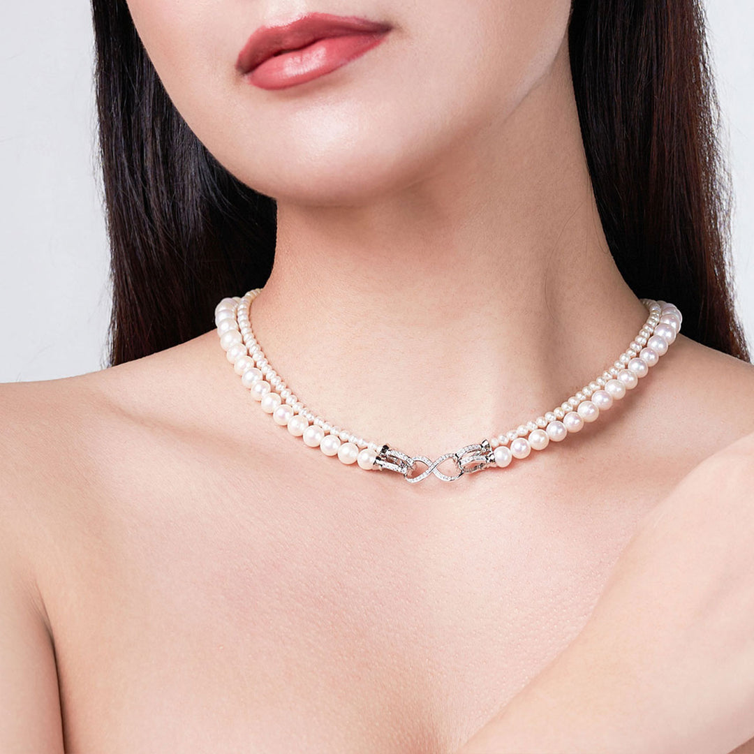 Elegant Multi-Style Freshwater Pearl Necklace WN00582 - PEARLY LUSTRE
