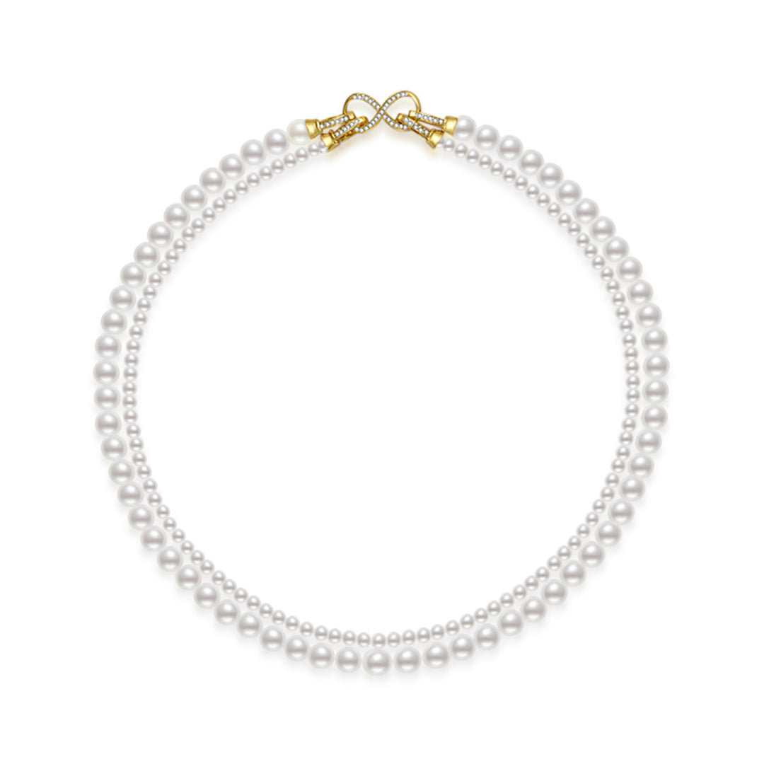 Elegant Freshwater Pearl Necklace WN00582 - PEARLY LUSTRE