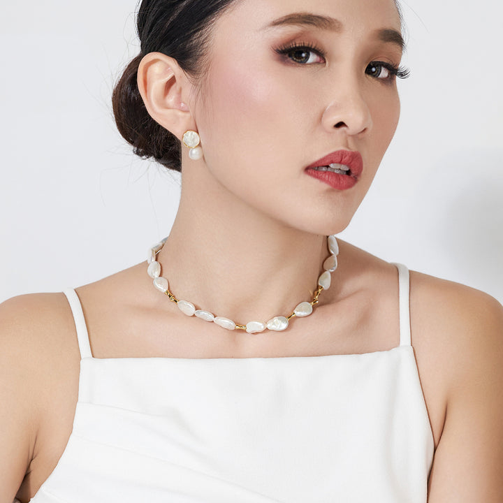 Top Lustre Freshwater Baroque Pearl Necklace WN00588 - PEARLY LUSTRE