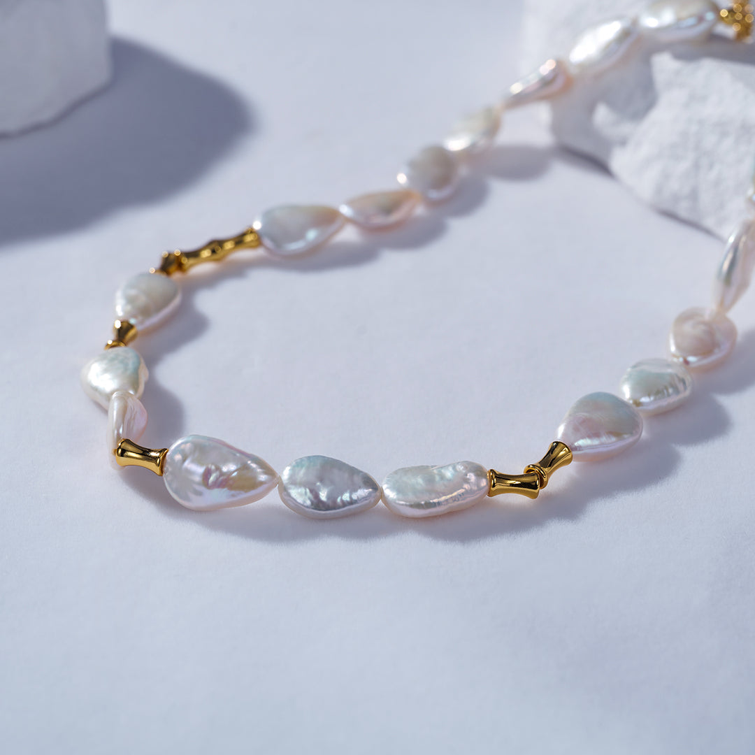 Top Lustre Freshwater Baroque Pearl Necklace WN00588 - PEARLY LUSTRE