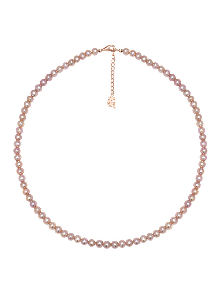 Top Lustre Lila Süßwasserperlen Halskette WN00589