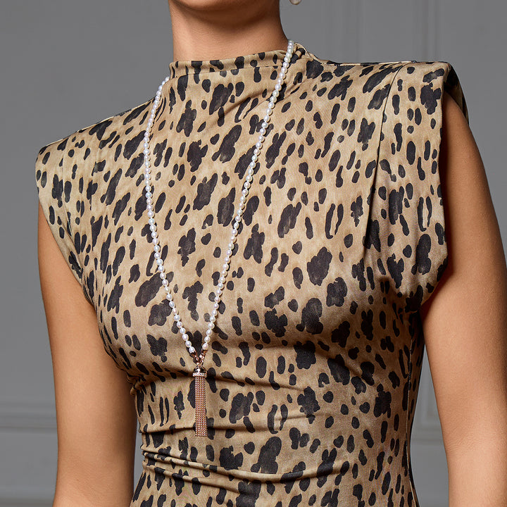 Cheetah print Freshwater Pearl Necklace WN00592 | SAFARI