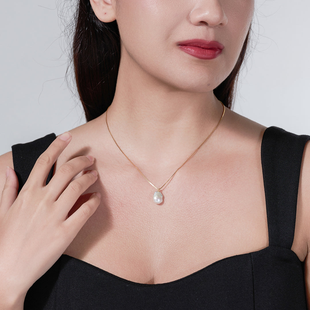 Keshi Freshwater Pearl Necklace WN00597 - PEARLY LUSTRE