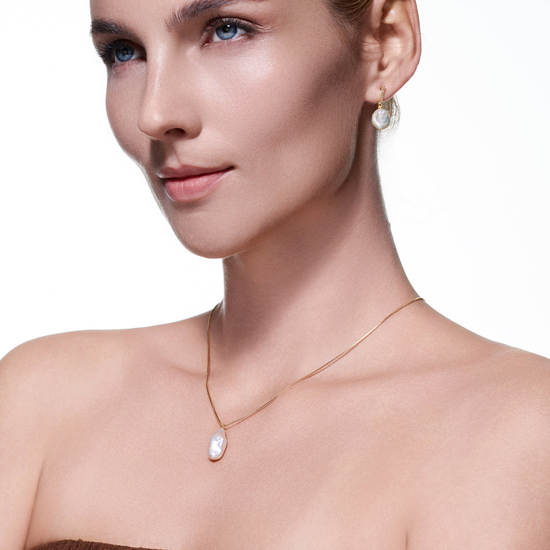 قلادة كيشي من اللؤلؤ العذب WN00597