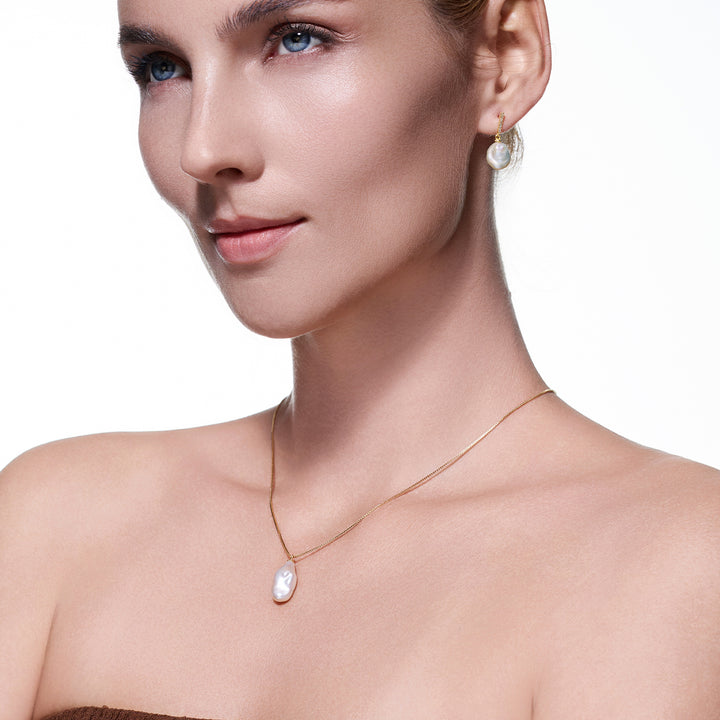 قلادة كيشي من اللؤلؤ العذب WN00597