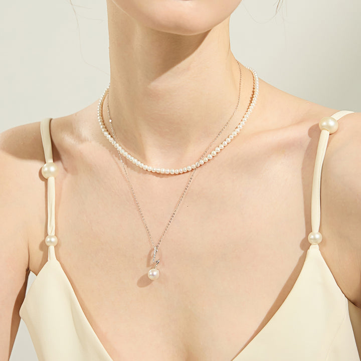Top Grade Freshwater Pearl Necklace & Earrings Set WS00112 | S Collection - PEARLY LUSTRE