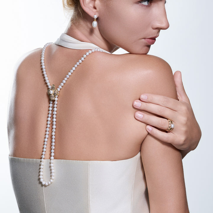 1.2미터 길이의 담수 진주 목걸이 WN00610