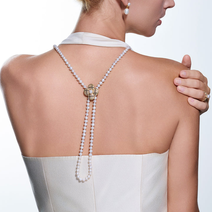 최상급 담수 진주 브로치 WC00123 | 트위드